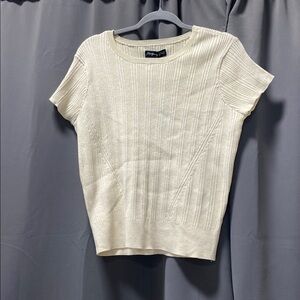 Montgomery Post Sarahi Short Sleeve Sweater Off-White - XL